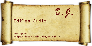Dósa Judit névjegykártya