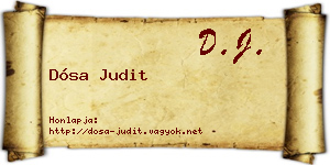 Dósa Judit névjegykártya